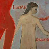 Lunar Dreaming Oil, oil bar and graphite on panel 30