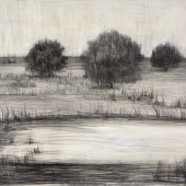 Dusk Encaustic and graphite on panel 16