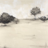 Open Space Encaustic and graphite on panel 24